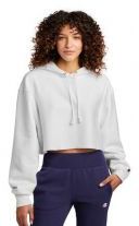 Champion Women's Reverse Weave Cropped Cut-Off Hooded Sweatshirt